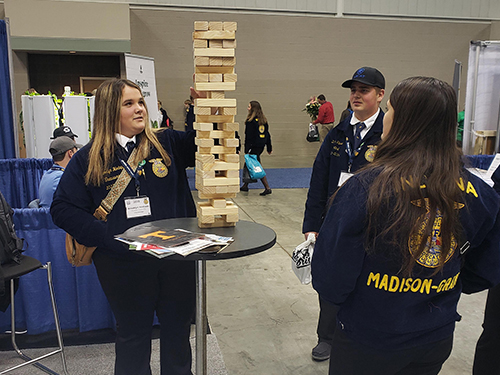 Students enjoying a game at the FFA national convention