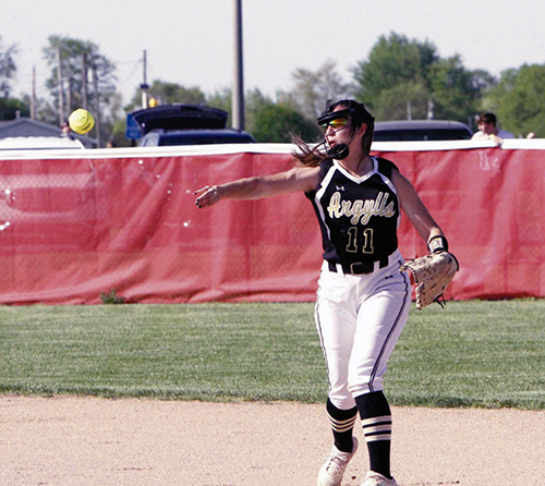 Makennah Clouse throwing the ball during a game